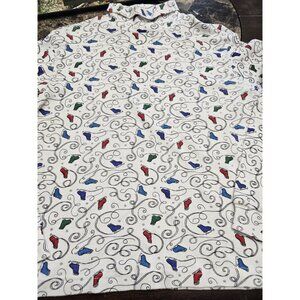 Nutcracker Ice Skates Moc Neck Shirt Holiday Women's Size Large